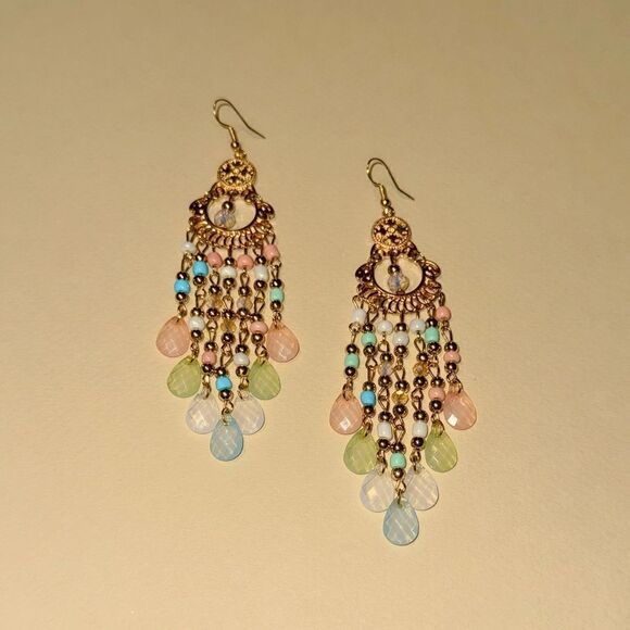 Crystal drop earrings N833 - Picture 2 of 4